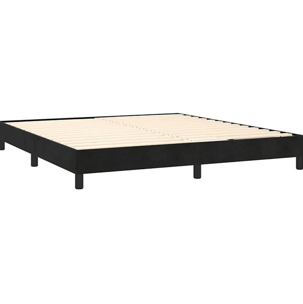 Vidaxl Cadre de lit sans matelas noir 180x200 cm velours* Sommier