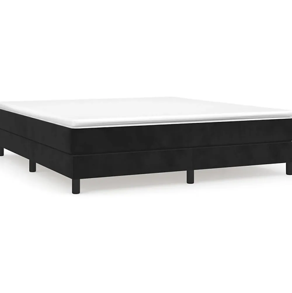 Vidaxl Cadre de lit sans matelas noir 180x200 cm velours* Sommier