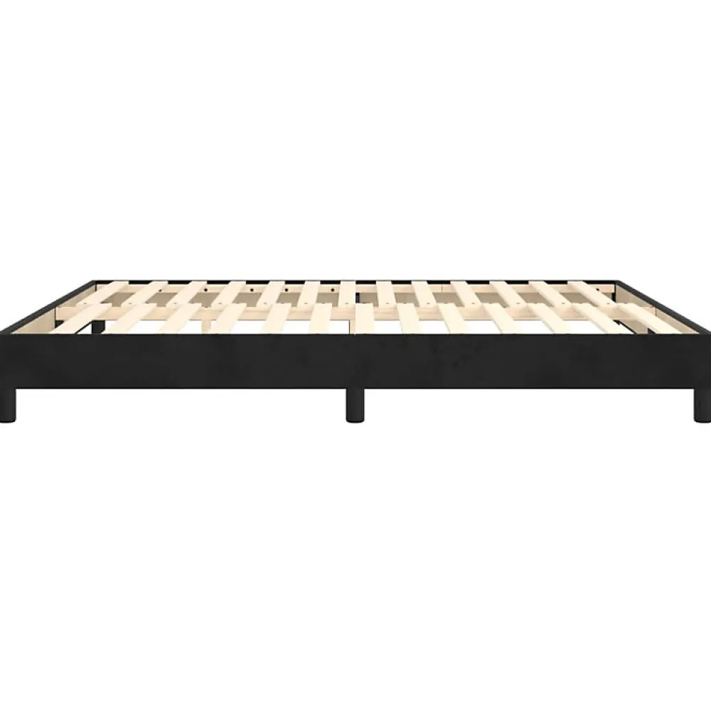 Vidaxl Cadre de lit sans matelas noir 180x200 cm velours* Sommier