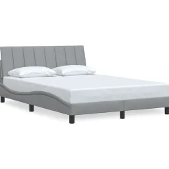 Cadre de lit sans matelas Hanko gris clair 120x200 cm tissu>Vidaxl Clearance
