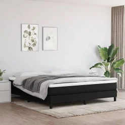 Cadre de lit sans matelas noir 180x200 cm tissu>Vidaxl Discount