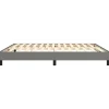 Vidaxl Cadre de lit sans matelas gris foncé 180x200 cm tissu* Sommier