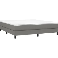 Vidaxl Cadre de lit sans matelas gris foncé 180x200 cm tissu* Sommier