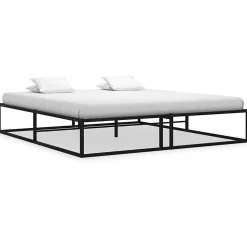 Cadre de lit sans matelas noir métal 160x200 cm>Vidaxl Hot