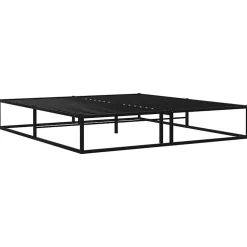 Cadre de lit sans matelas noir métal 160x200 cm>Vidaxl Hot