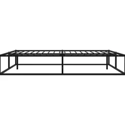 Cadre de lit sans matelas noir métal 160x200 cm><noscript><img width=