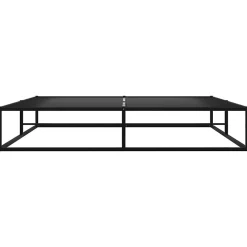 Cadre de lit sans matelas noir métal 160x200 cm><noscript><img width=