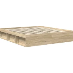 Vidaxl Cadre de lit sans matelas chêne sonoma 200x200 cm* Sommier