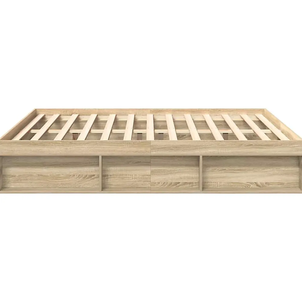 Vidaxl Cadre de lit sans matelas chêne sonoma 200x200 cm* Sommier