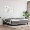 Vidaxl Cadre de lit sans matelas gris foncé 160x200 cm tissu* Sommier