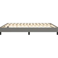 Vidaxl Cadre de lit sans matelas gris foncé 160x200 cm tissu* Sommier