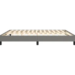 Vidaxl Cadre de lit sans matelas gris foncé 160x200 cm tissu* Sommier
