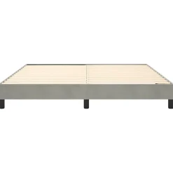 Cadre de lit sans matelas gris clair 180x200 cm velours><noscript><img width=