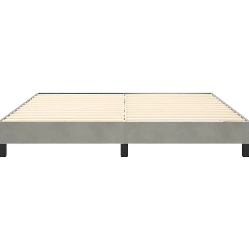 Cadre de lit sans matelas gris clair 180x200 cm velours>Vidaxl Outlet