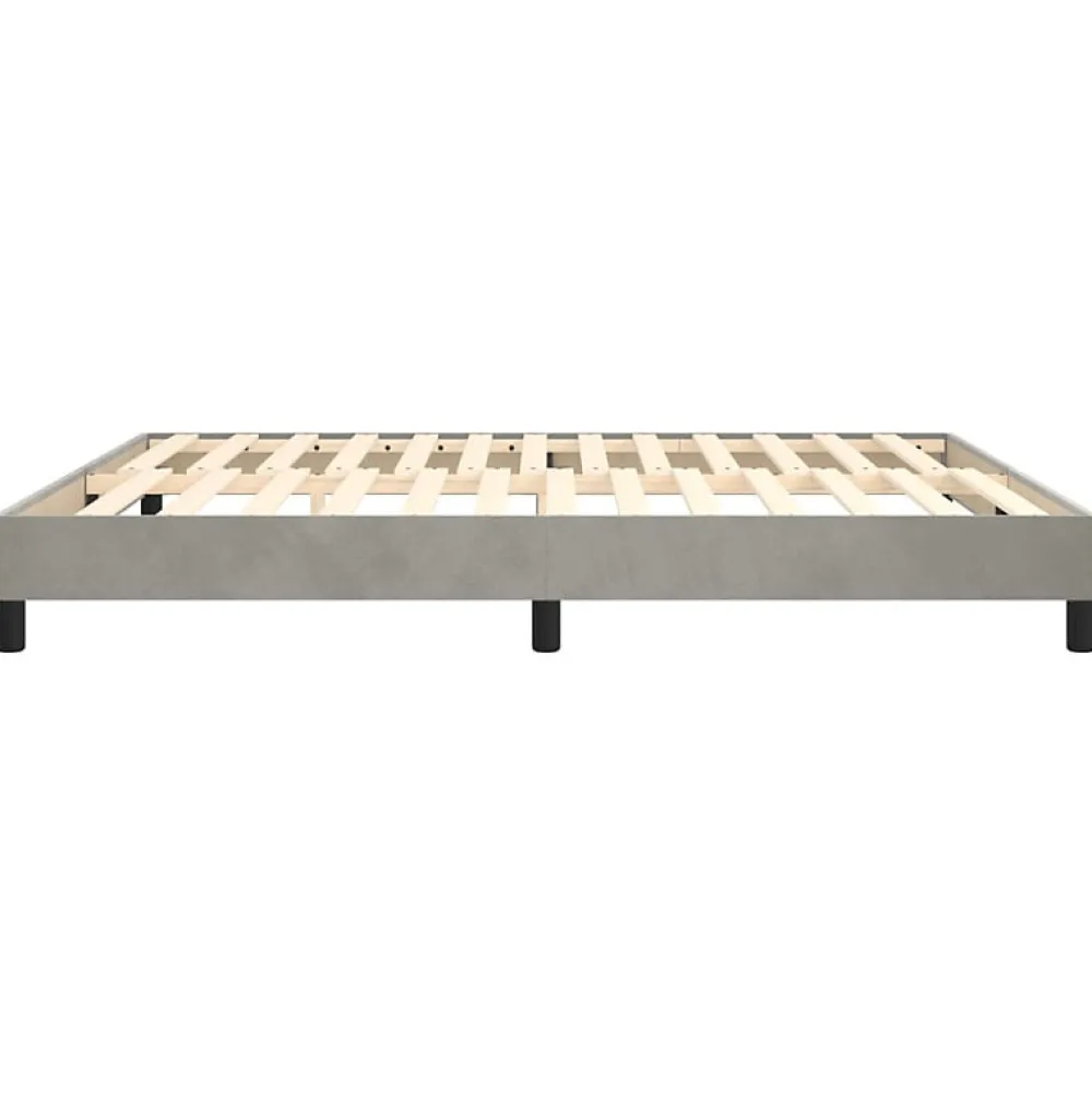 Cadre de lit sans matelas gris clair 180x200 cm velours>Vidaxl Outlet