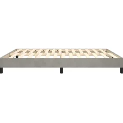 Cadre de lit sans matelas gris clair 180x200 cm velours><noscript><img width=