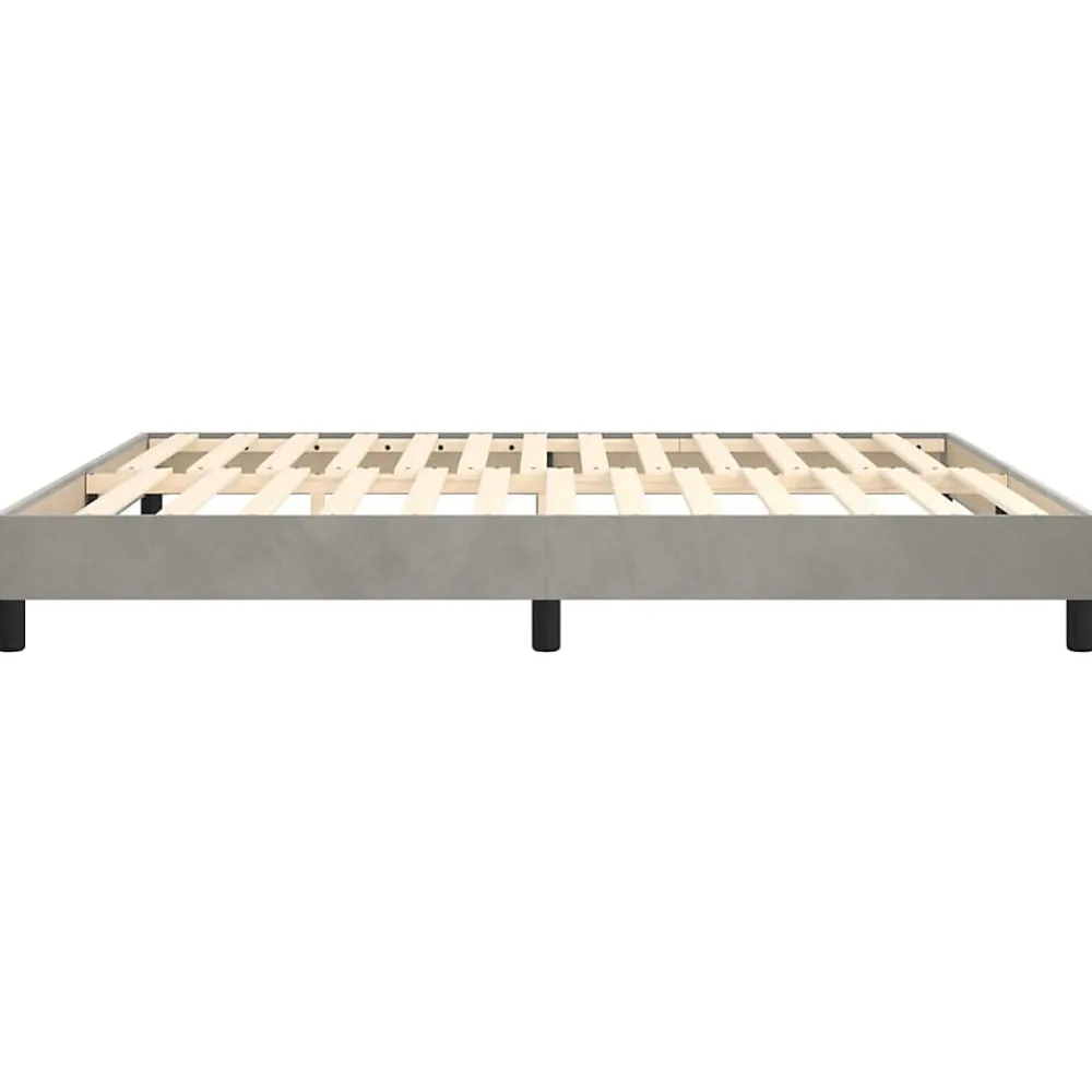 Cadre de lit sans matelas gris clair 180x200 cm velours>Vidaxl Outlet