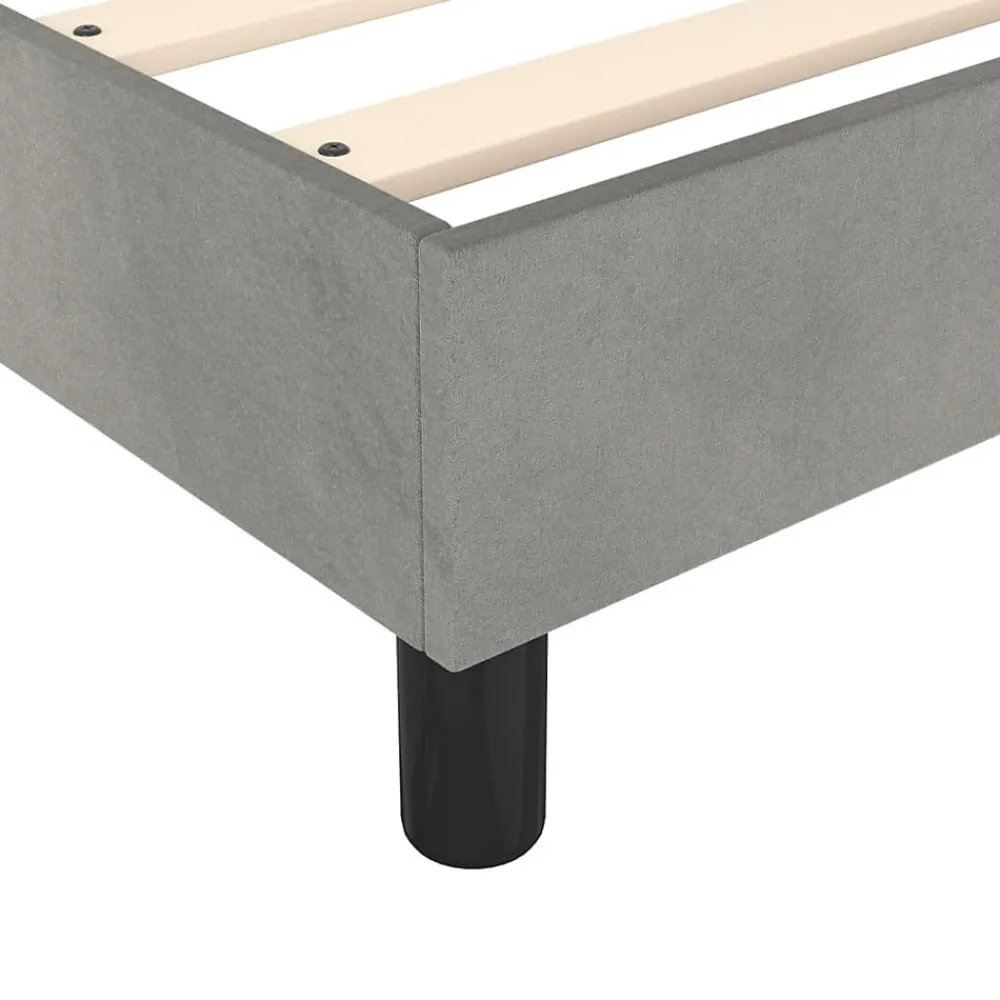 Cadre de lit sans matelas gris clair 180x200 cm velours>Vidaxl Outlet