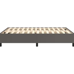 Vidaxl Cadre de lit sans matelas gris 140x190 cm similicuir* Sommier