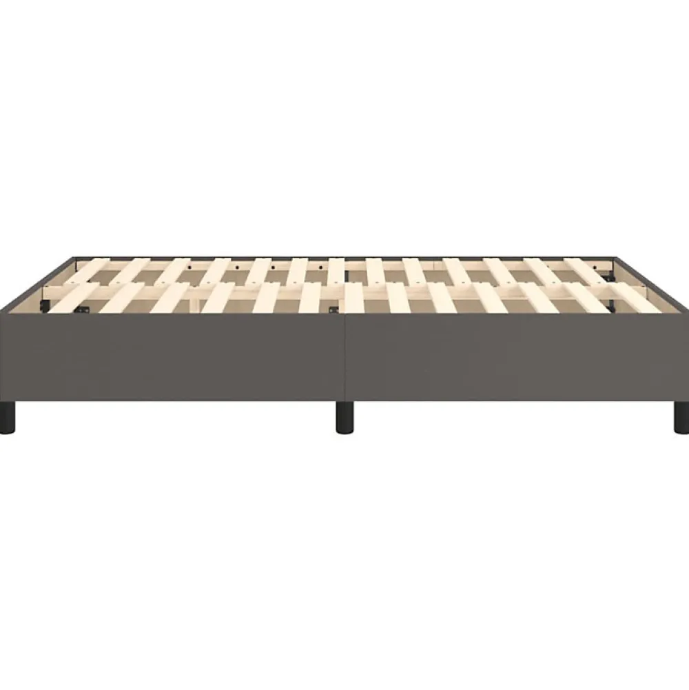 Vidaxl Cadre de lit sans matelas gris 140x190 cm similicuir* Sommier
