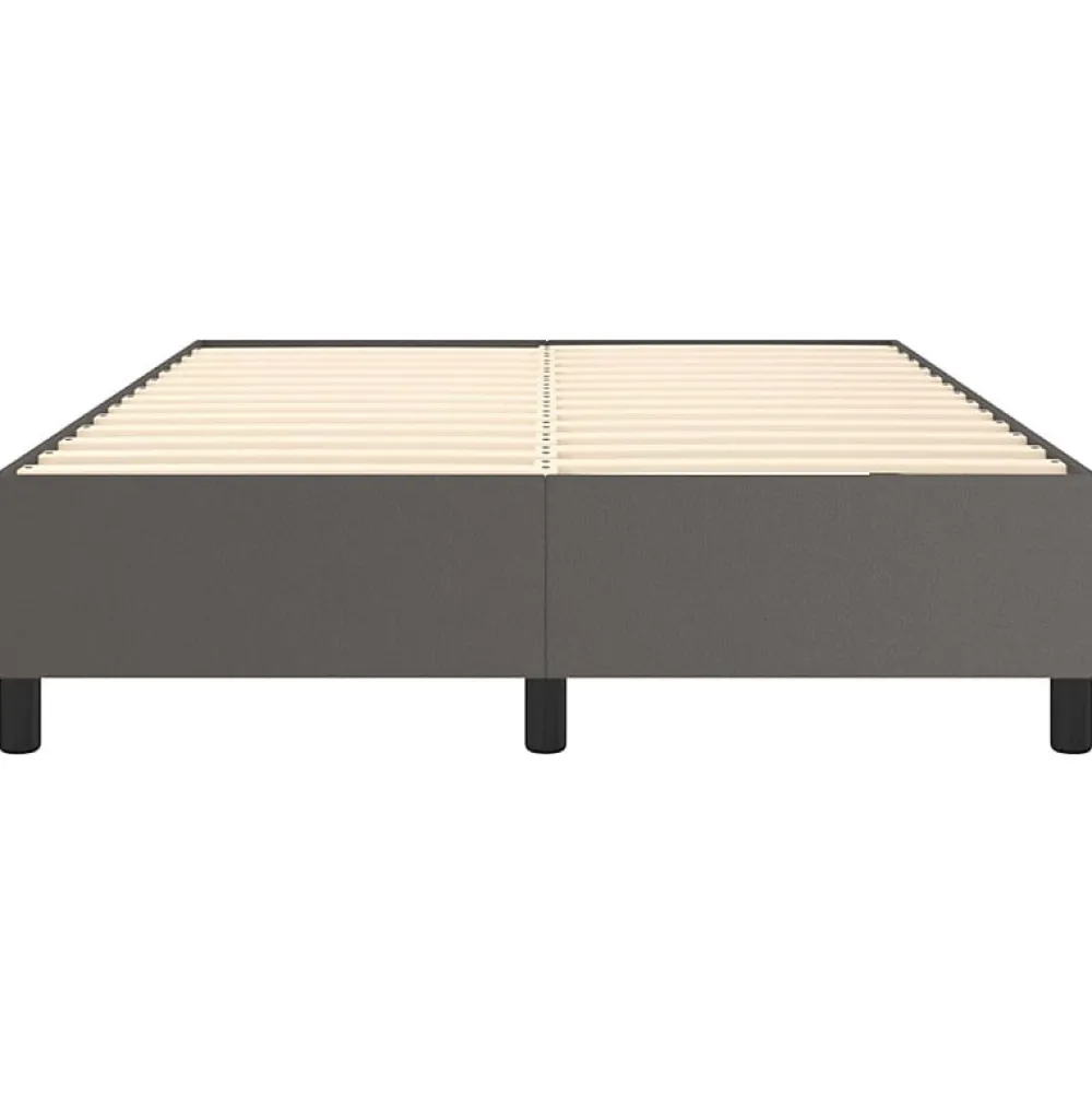 Vidaxl Cadre de lit sans matelas gris 140x190 cm similicuir* Sommier