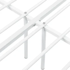 Cadre de Lit Simple Apolda en Métal 120 x 200 cm Blanc Mat en.casa><noscript><img width=