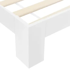 Cadre de Lit Simple en Pin 120 x 200 cm Blanc en.casa><noscript><img width=