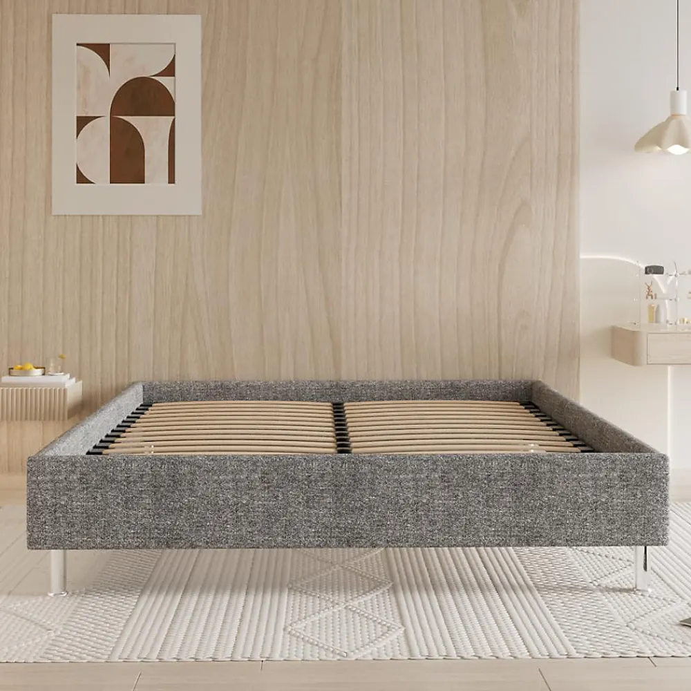 Cadre de lit 160x200cm, Plateforme capitonné 31 cm Sommier,8 Pieds>Teeno Hot