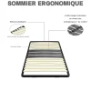 Teeno Cadre lattes 90x190 cm, 1x15 Lattes Peuplier Naturel* Sommier