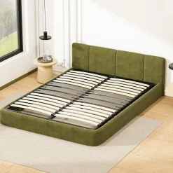Cadre lattes 140x190 cm, 2x15 Lattes Peuplier Naturel><noscript><img width=