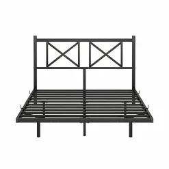 Cadre lit double LED 140x200 cm, tête de lit, suspendu, montage facile>Blackcolors Best
