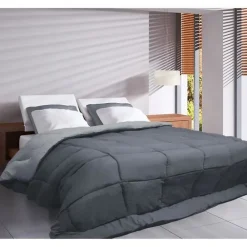 CALGARY Couette chaude Microfibre 400g/m² Acier & Argent 240x260cm>Toison d'Or Sale
