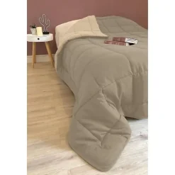 Toison d'Or CALGARY Couette chaude Microfibre 400g/m² Taupe & Lin 220x240cm* Couette