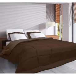 Toison d'Or CALGARY Couette chaude Microfibre 400g/m² Choco & Moka 200x200cm* Couette