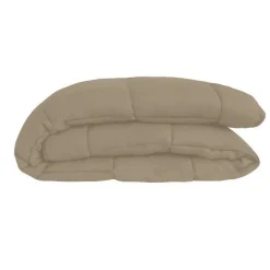 CALGARY Couette chaude Microfibre 400g/m² Taupe & Lin 140x200cm><noscript><img width=