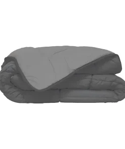 CALGARY Couette chaude Microfibre 400g/m² Acier & Argent 140x200cm>Toison d'Or