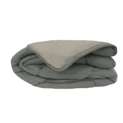 CALGARY Couette chaude Microfibre 400g/m² Acier & Argent 140x200cm><noscript><img width=