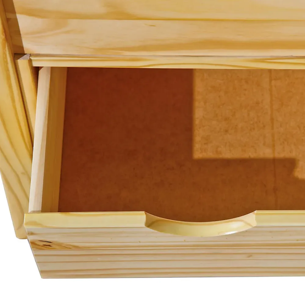 Altobuy CALI - Lit 140x200cm multi-rangement Bois Massif* Lit Double