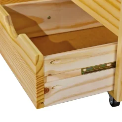 Altobuy CALI - Lit 140x200cm multi-rangement Bois Massif* Lit Double