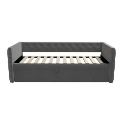 Redom Canapé 3 places convertible 140x190 cm, couchage d'appoint en tissu, design contemporain et fonctionnel* Lit Coffre