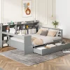 Redom Canapé 3 places convertible 200x90x85 cm avec coffre de rangement en tissu, dossier réglable et design contemporain* Lit Coffre