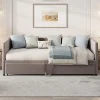 Canapé-lit convertible 90/180x200 cm en velours gris, design moderne, sommier à lattes inclus>ProximaX Best