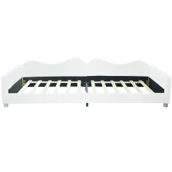 Redom Canapé-lit rembourré 90 sur 200 cm lit multifonction avec dossier et accoudoirs tissu Teddy blanc pour adultes ou invités* Lit Simple