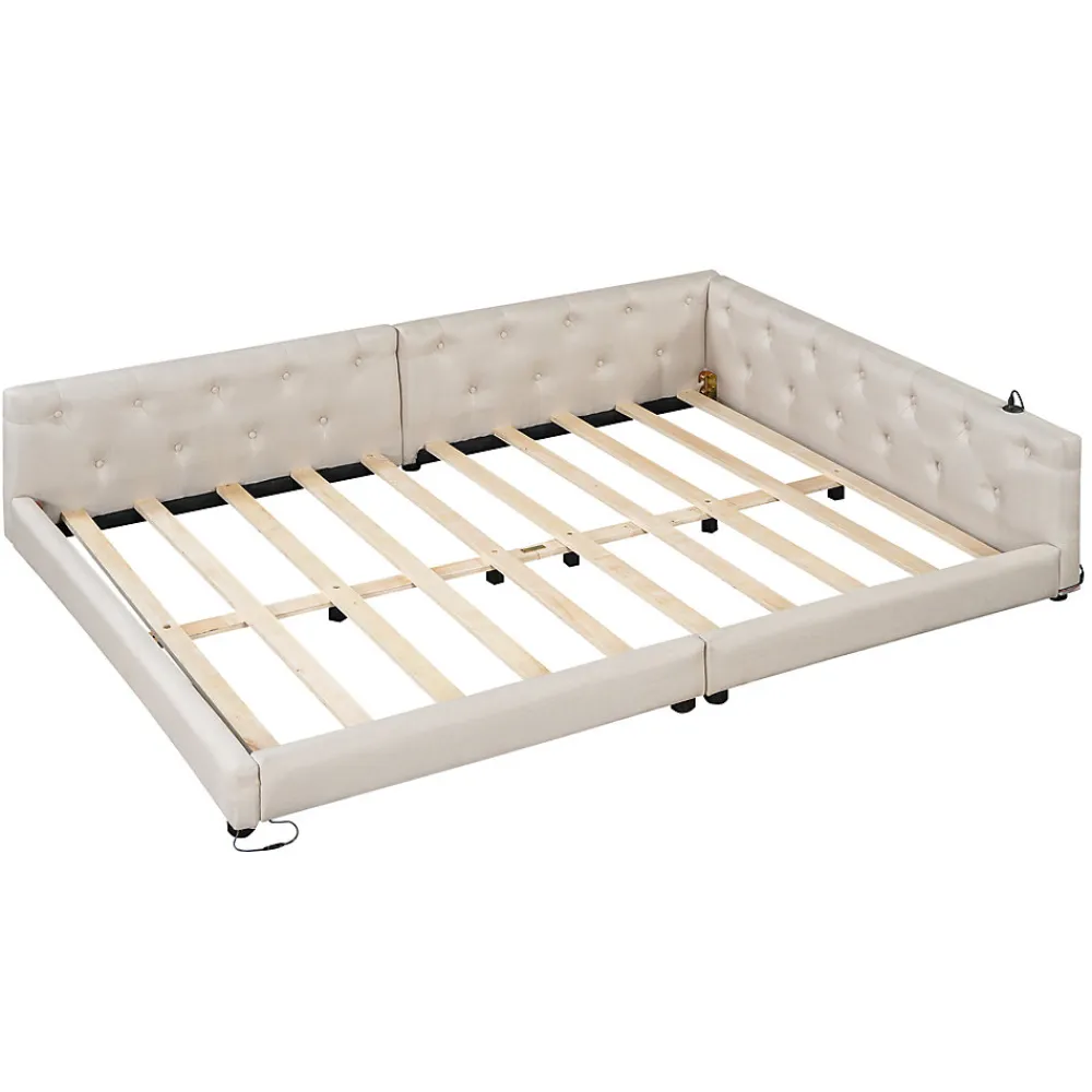 Canapé-lit 140x190 cm convertible clic-clac avec coffre de rangement en tissu gris, design contemporain>Redom Clearance