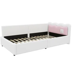 Canapé-lit 140x190 cm convertible en tissu avec coffre de rangement, style contemporain, accoudoirs rembourrés><noscript><img width=