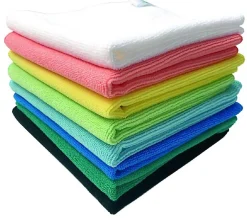 Carré Micro Avenir Recyclée 250G 38X38 cm - Lot de 5 - Guialto - Bleu - l38- L0.1- P0.1- h0.3* Eponge