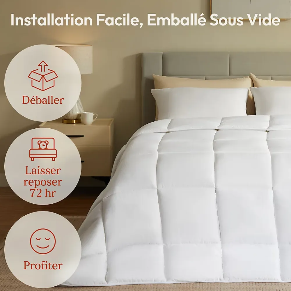 Casabel Couette 240x260 cm Hiver Légère, 450 GSM Microfibre Douce et Respirante, Thermorégulatrice, Lavable, Pour Lit 2 Personnes* Couette