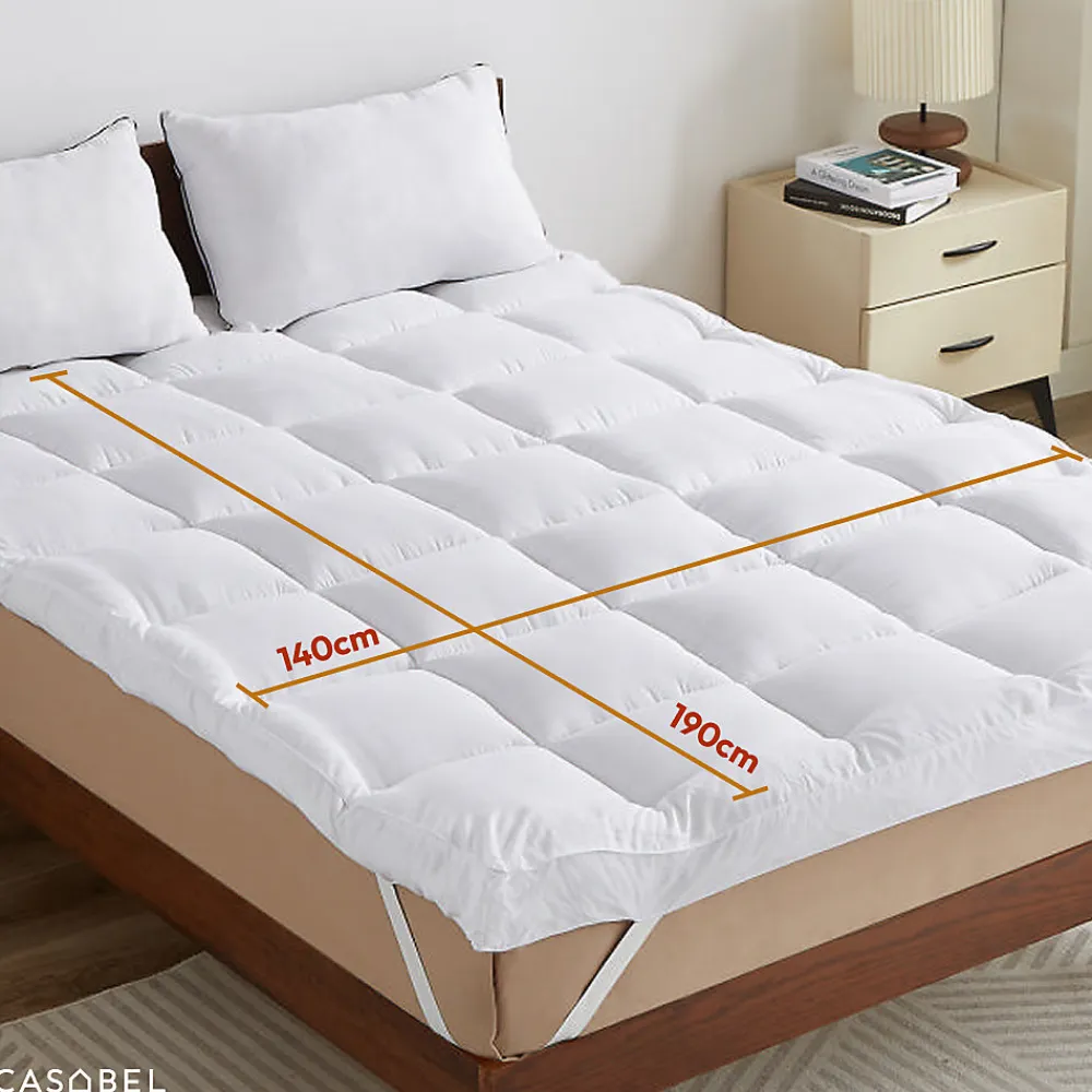 Surmatelas Moelleux 140x190 cm Extra Epais Microfibre Respirante Antiderapant 4 Bandes Elastiques Anti Acariens>Casabel Outlet