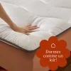 Casabel Surmatelas 90x190 cm en Microfibre Rerspirante, Ultra Moelleux, Anti-Acariens, Liseré Gris, Idéal Matelas 2 places* Surmatelas
