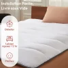 Casabel Surmatelas 150x200 cm en Microfibre Rerspirante, Ultra Moelleux, Anti-Acariens, Liseré Gris, Idéal Matelas 2 places* Surmatelas